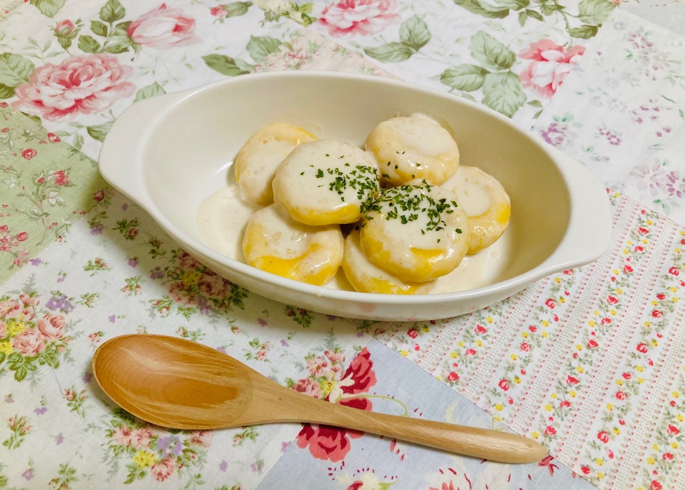 かぼちゃと米粉のニョッキ
