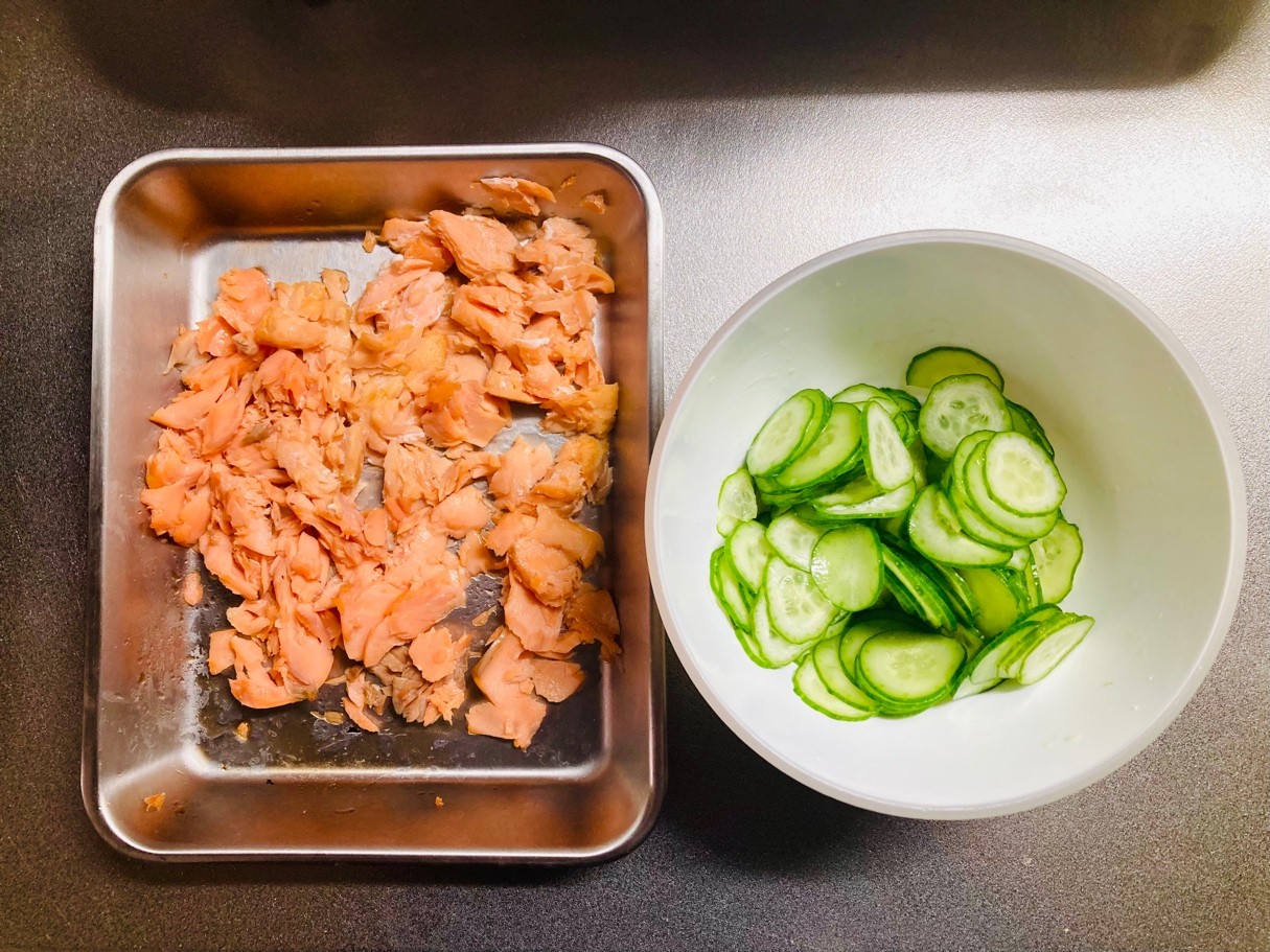 「鮭のちらし寿司」作り方1